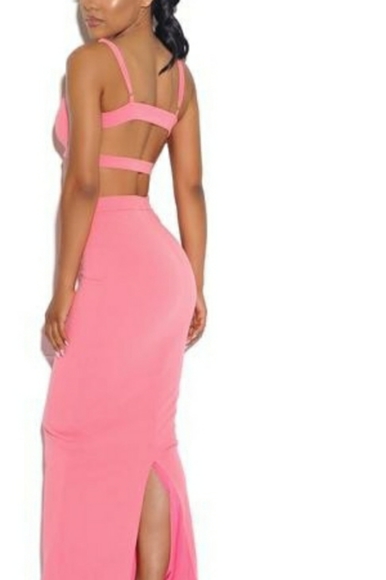 Crop top and maxi skirt set - Picture 2 of 5